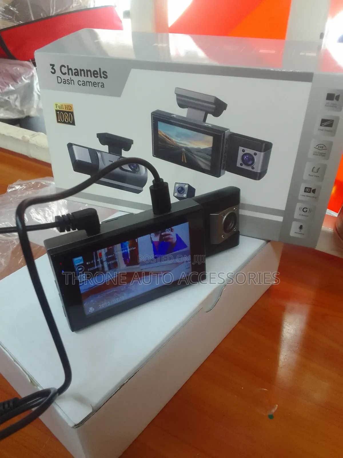 3 Channel Dash Camera Full Hd 1080p