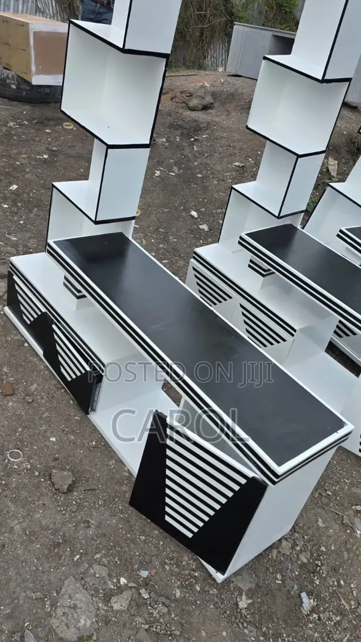 Black and White Tv Stand