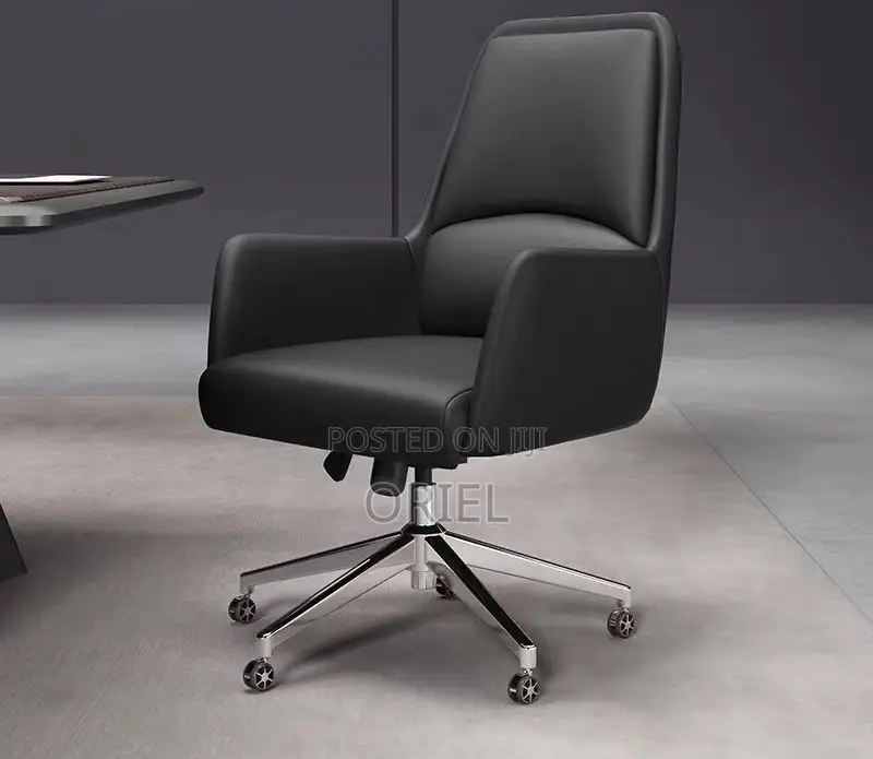 Office Chair : Mid-Back Executive Office Leather Chair