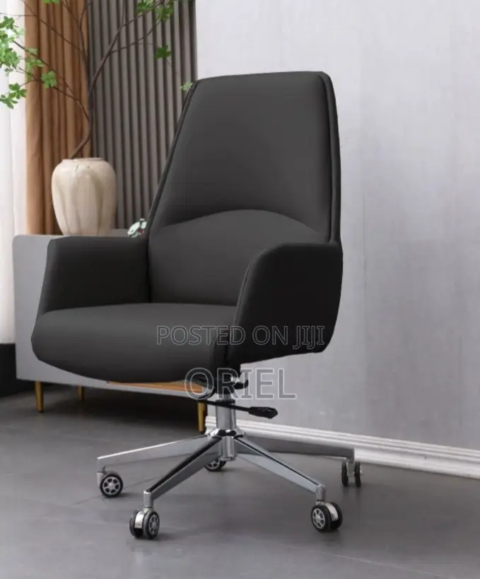 Office Chair : Mid-Back Executive Office Leather Chair