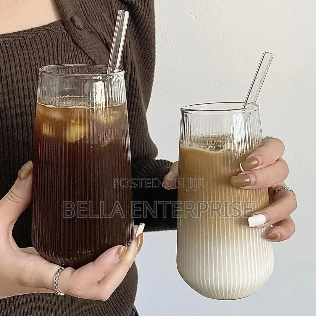 Ribbed Highball Glass(500ml) Large 500ml Capacity