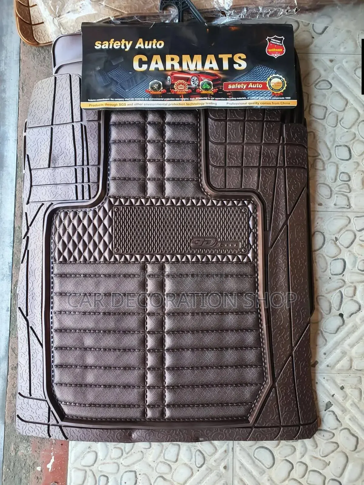 3d Brown Wide Carpet Customizable Mats