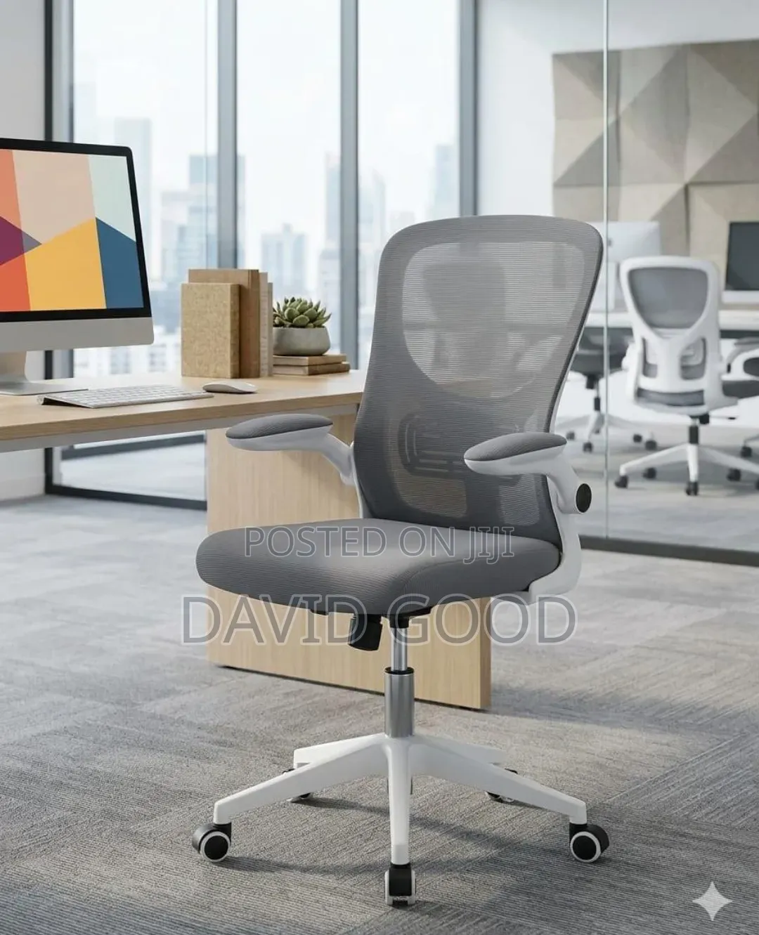 Grey White Chair