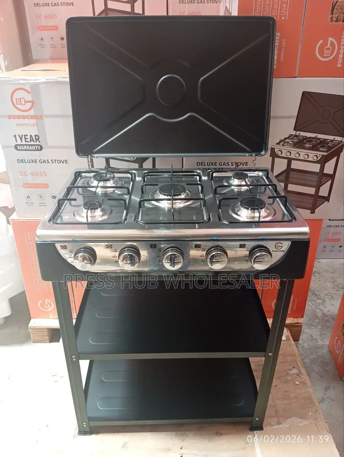 Eurochef 5-Burner Standing Gas Stove