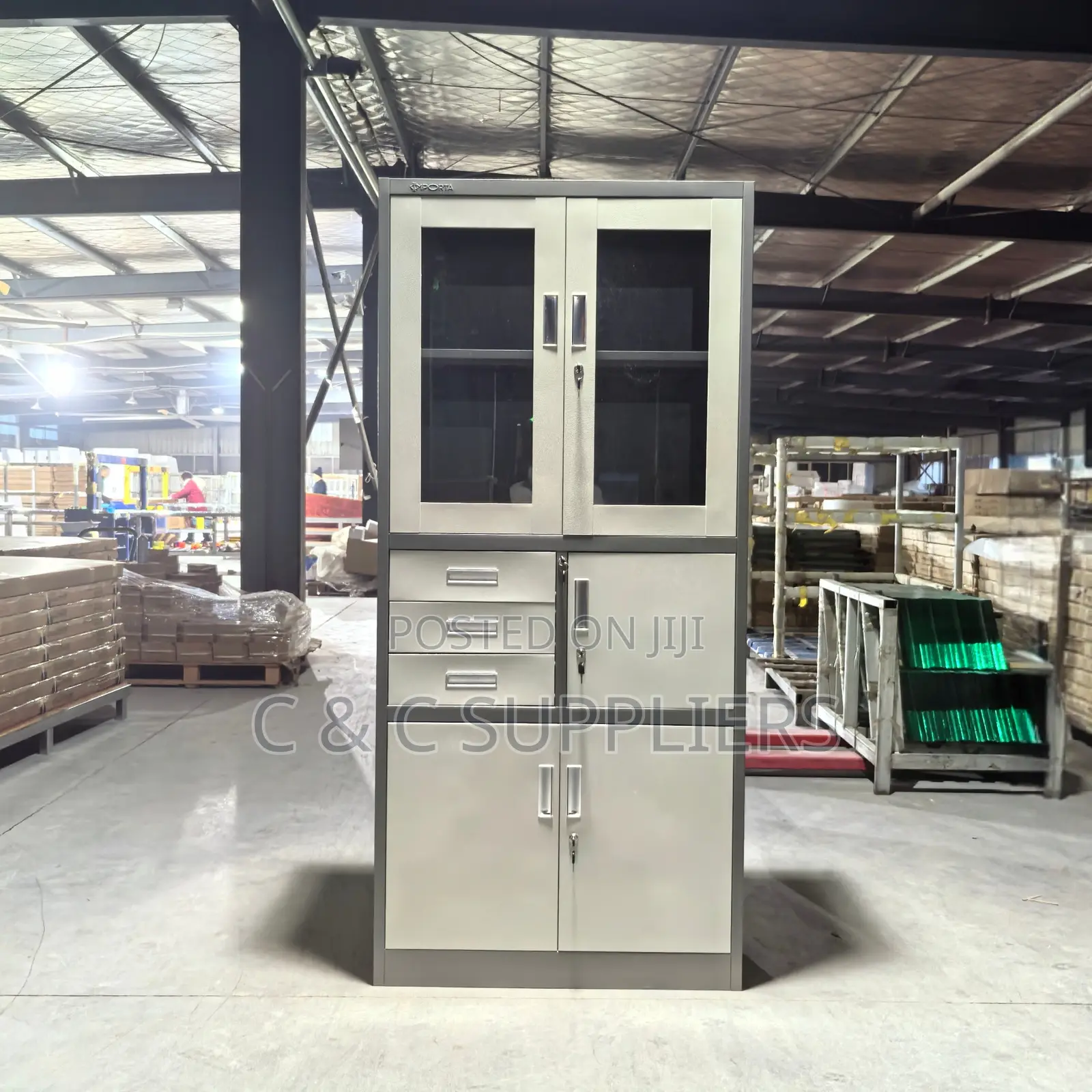 Office Cabinet: Steel Cabinet With 3 Drawers And Private Inner Cabinet