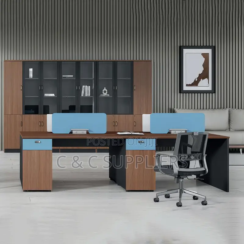 Office Workstations: 4-Way Modular Workstation With Drawers