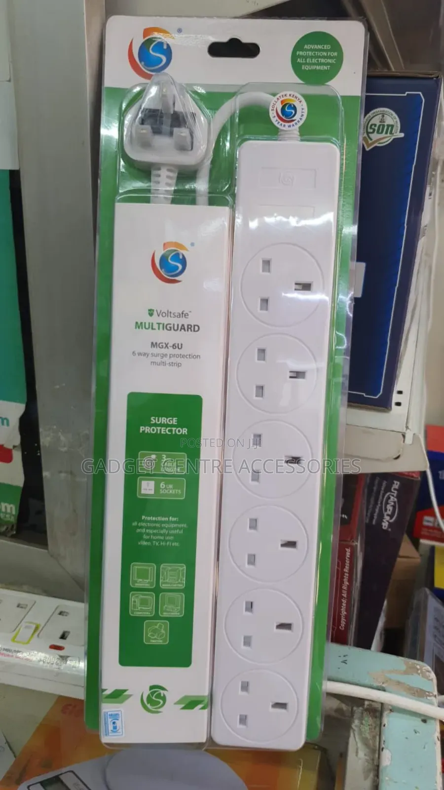 6 Port Voltsafe Multiguard Extension With Surge Protector