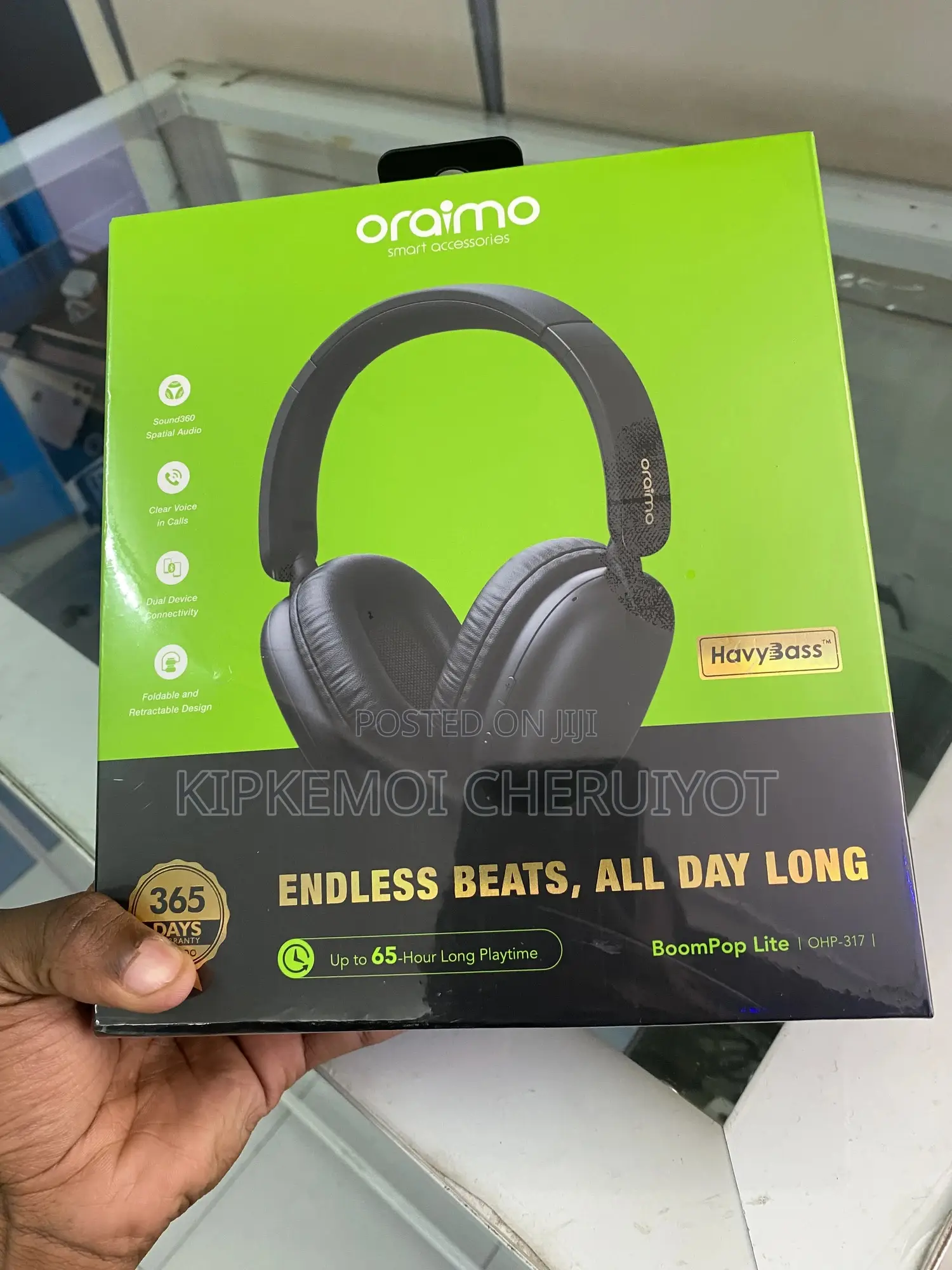 Oraimo Boompop Lite Enc Over-Ear Wireless Headphones