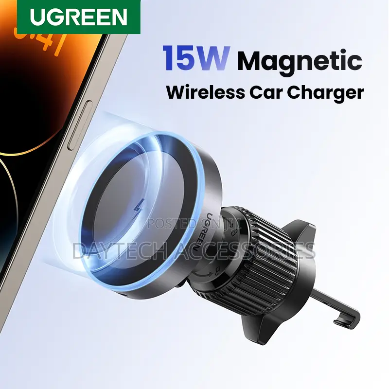 Ugreen Qi2 Wireless Car Charger15w Fast Charging Magnetic Holder.