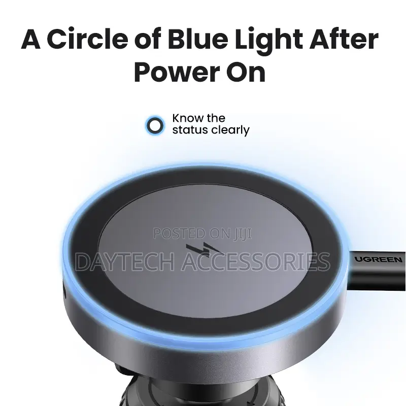 Ugreen Qi2 Wireless Car Charger15w Fast Charging Magnetic Holder.