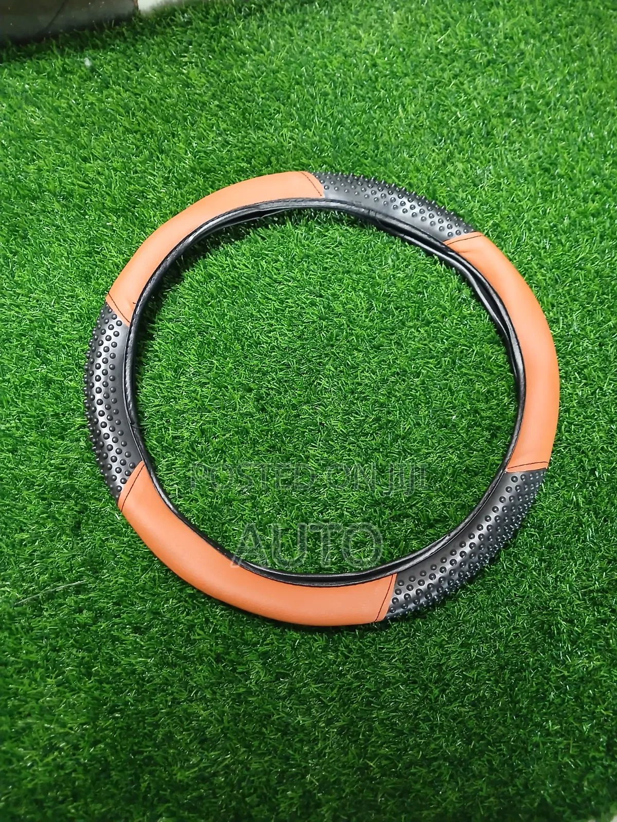 Brown Black Car Steering Wheel Cover – Anti-Slip Grip