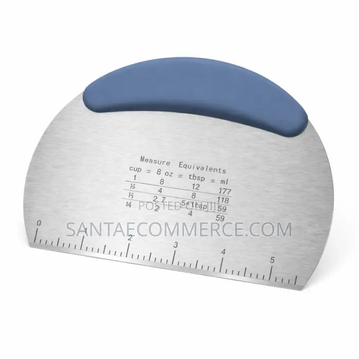 Stainless Steel Dough Scraper Cutter With Measuring Guide