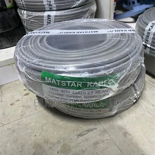 Mat Star 2.5mm Twin and Earth Electrical Cable 3 Core 90 Metres Roll P