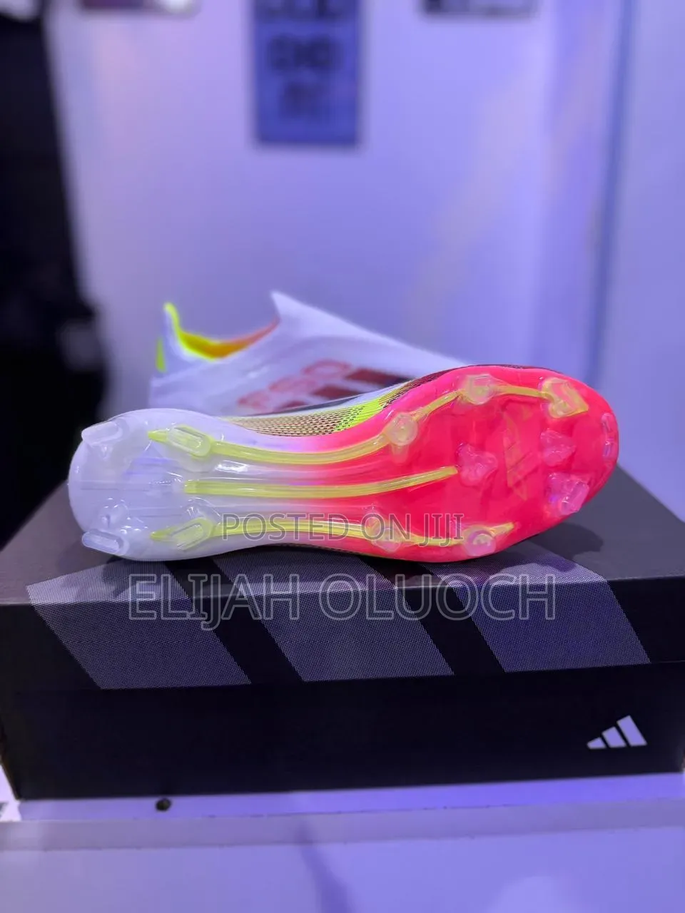Adidas F50 Elite Laceless Fg Football Boots in the "Pure Victory"