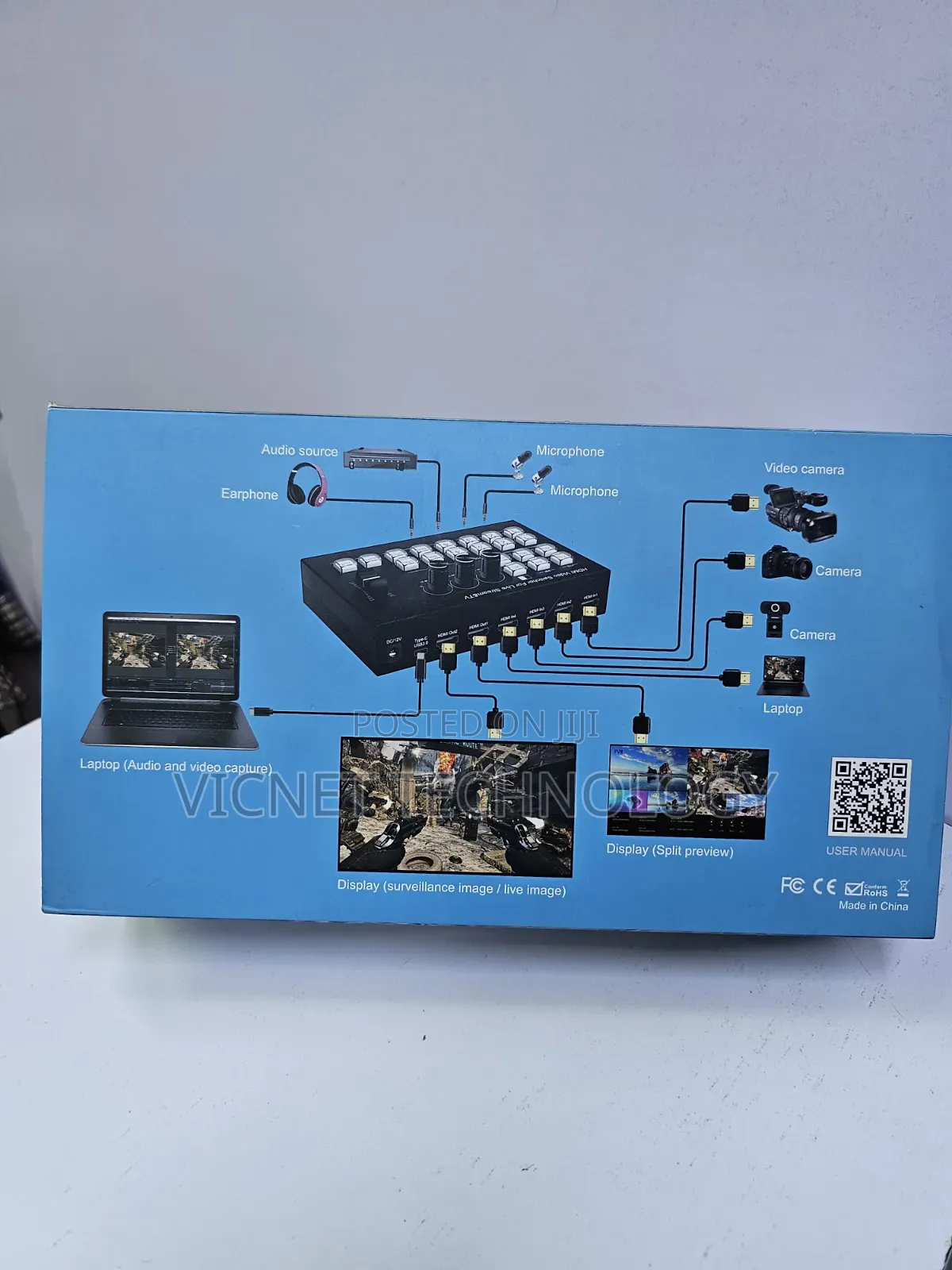Full Hd 4 Hdmi Channels Video Switcher for Live Streaming