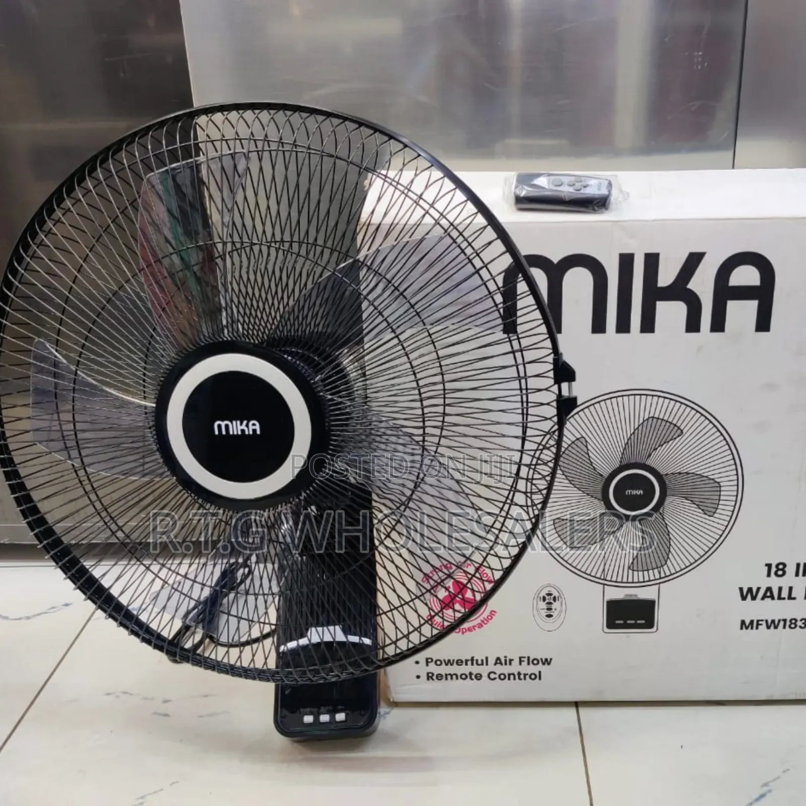 Mika 18 Inch Wall Mounted Fan With Remote