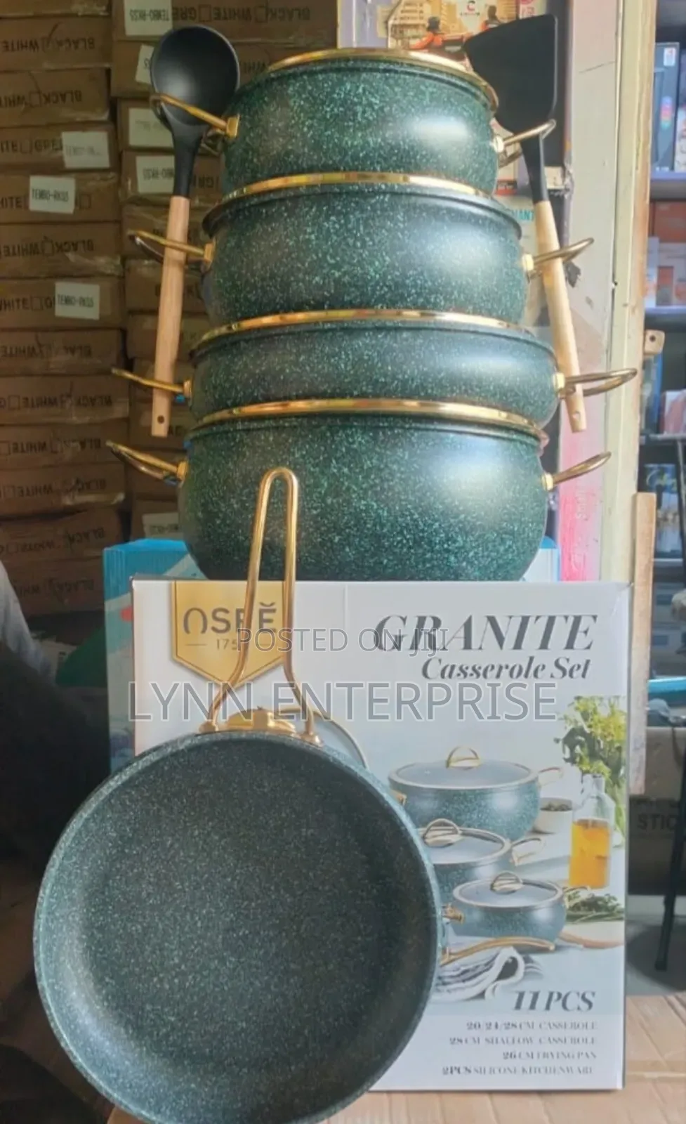 Granite Cosserole 11pcs Cookware Colour Green Now
