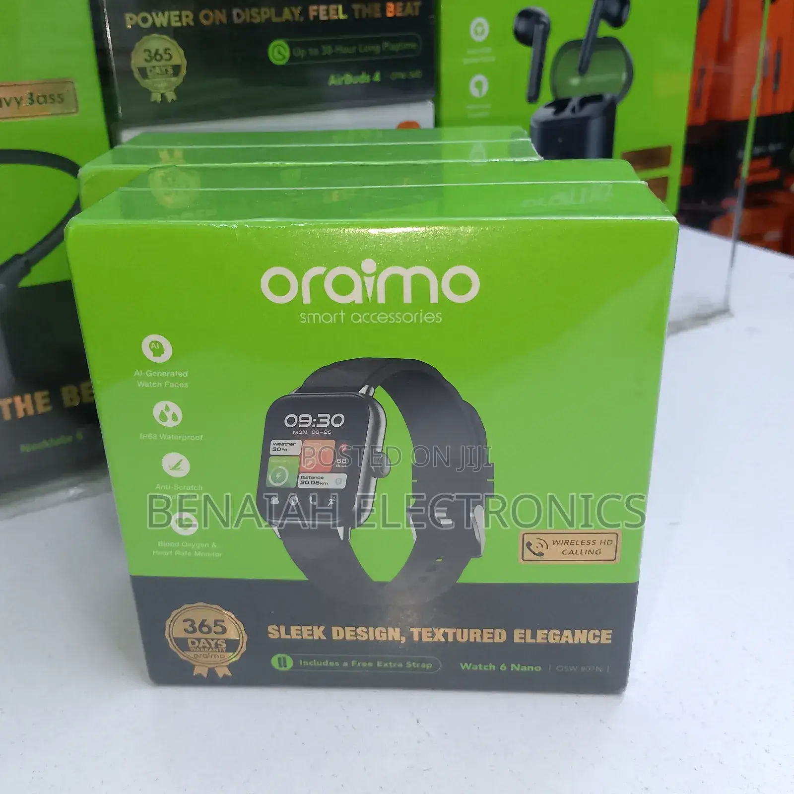 Oraimo Smart Watch Nano 6, Battery Capacity 210ah