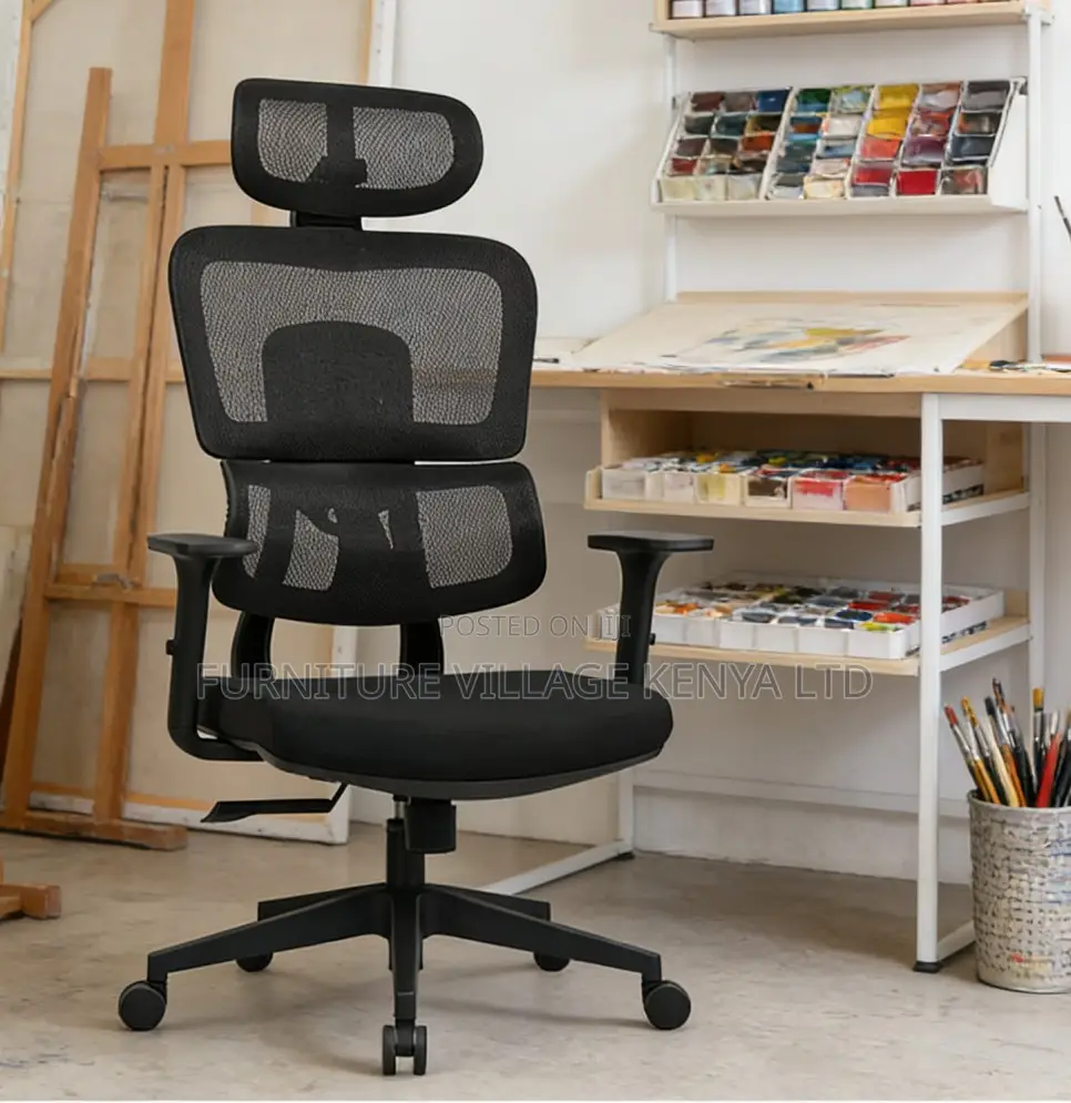 High-back Modern Study Chair With Adjustable Arms