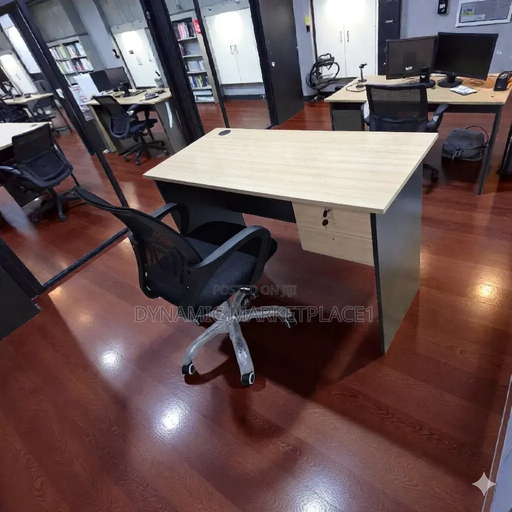 Modern Oak-Finish Office Workstation