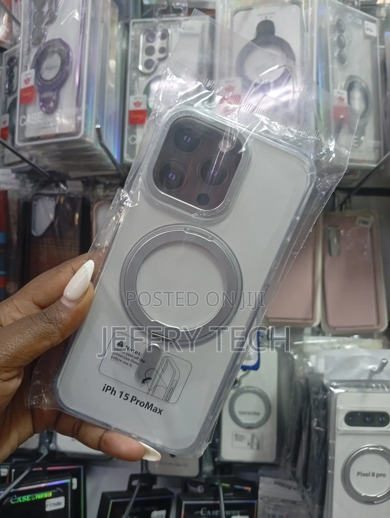 Clear Protective Phone Case Designed for the iPhone 15 Pro Max.