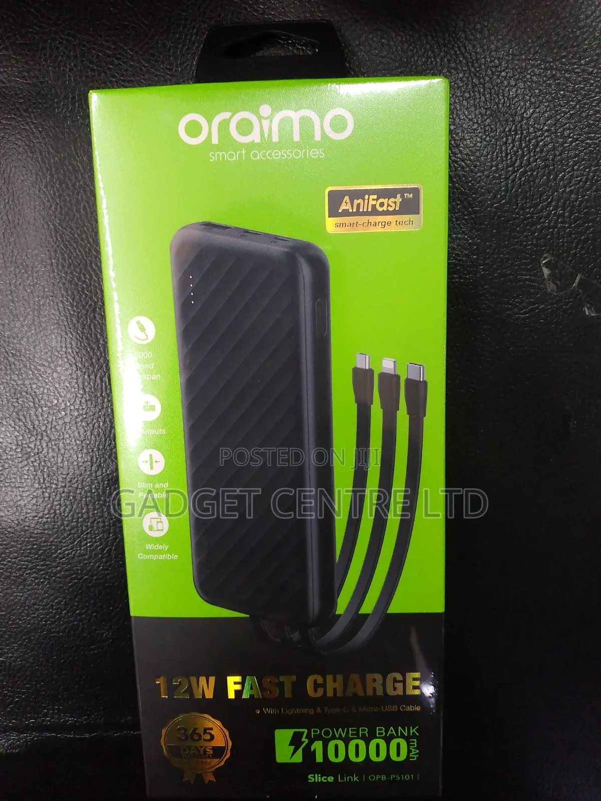 10000mah 12w Original Oraimo Antifast Power Bank