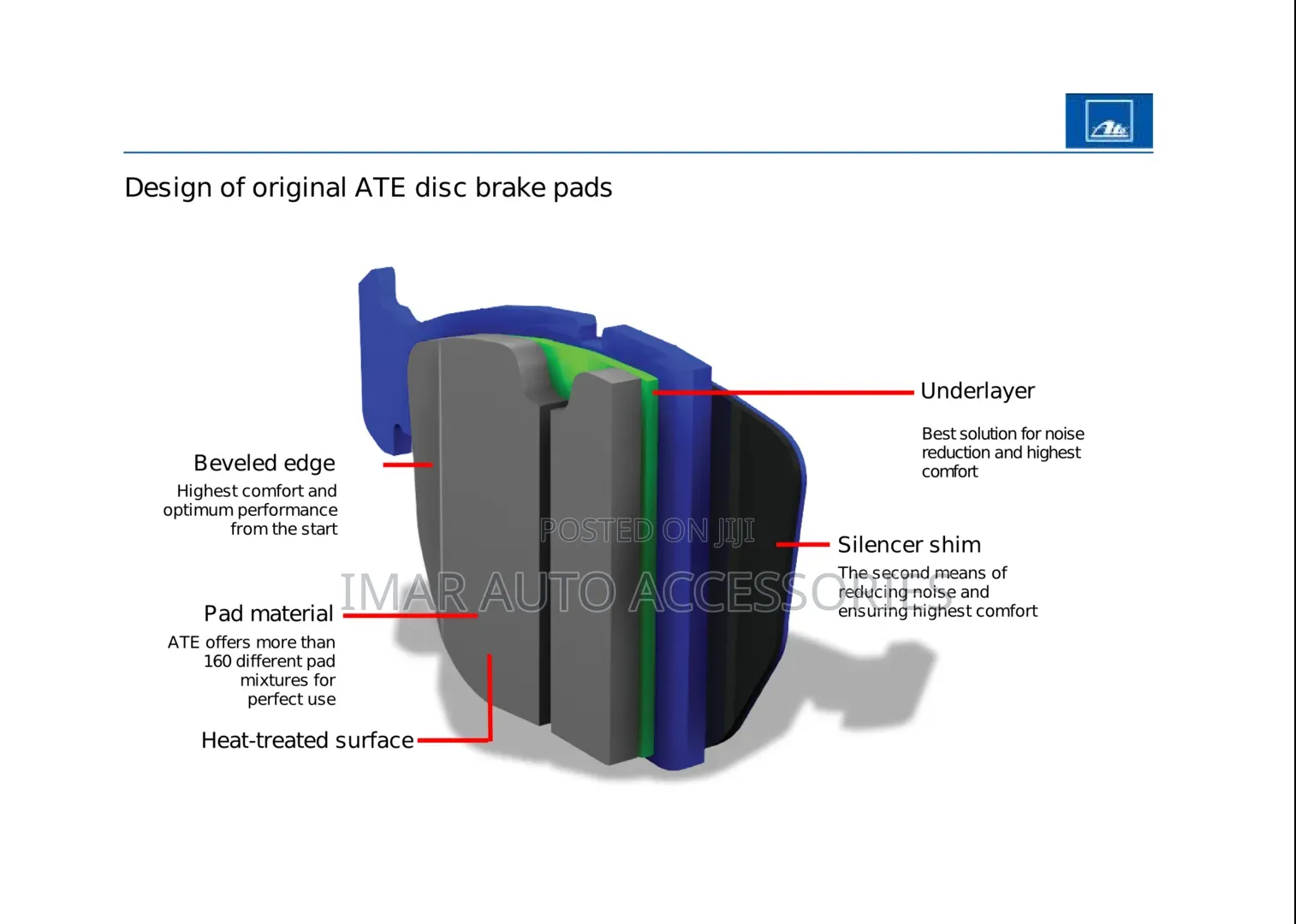 Subaru Rear Brake Pads 26296aa062 | Legacy Impreza Oem