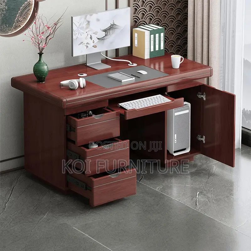 Office Desk : 1200mm Modern Imported Mahogany Office Desk