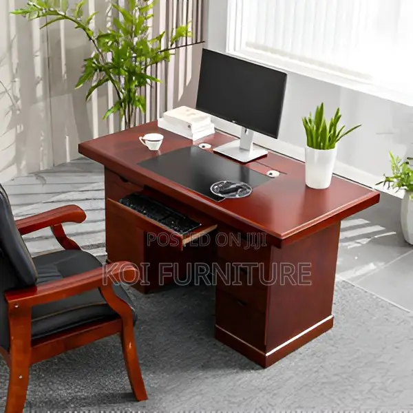 Office Desk : 1200mm Modern Imported Mahogany Office Desk