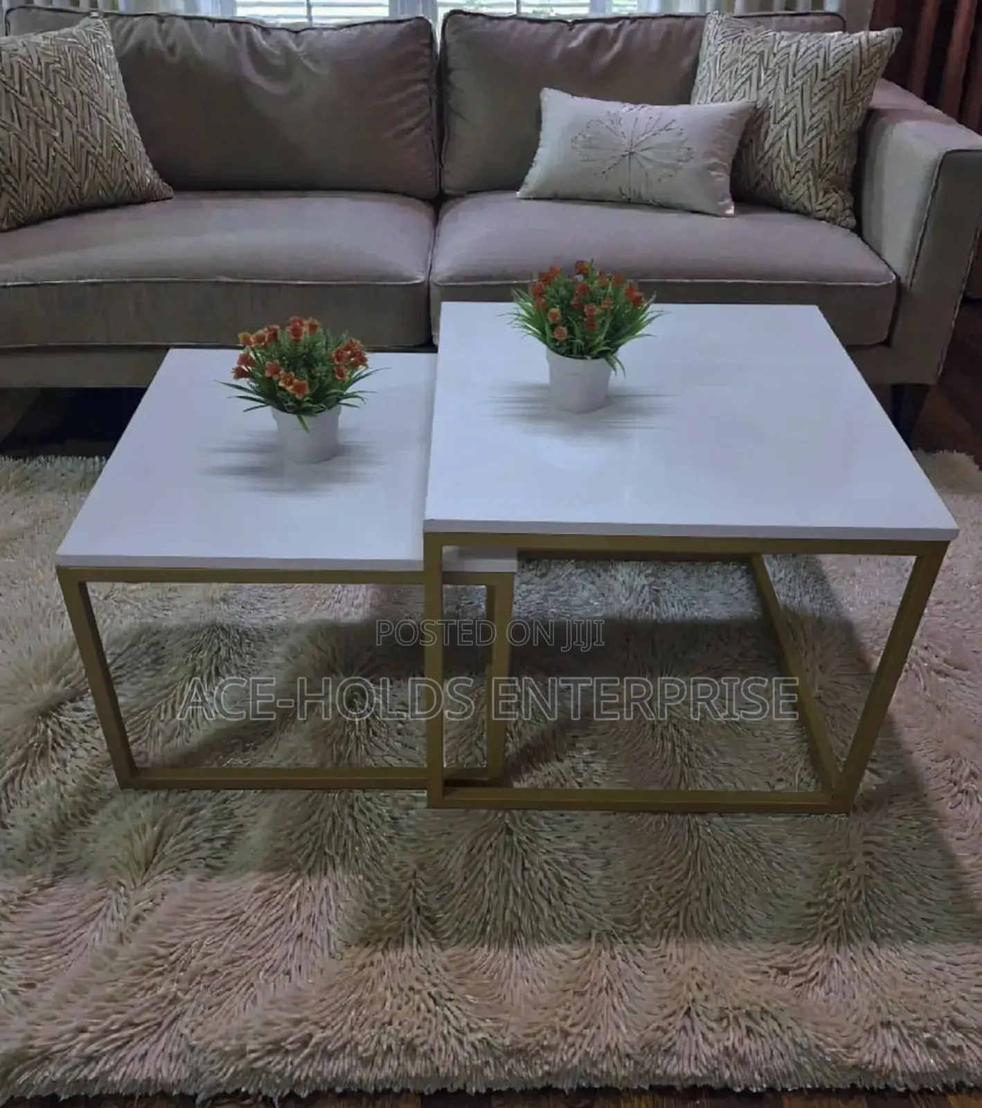 Bree Coffee Table Square Nesting Table - Minimalist Sturdy Structure