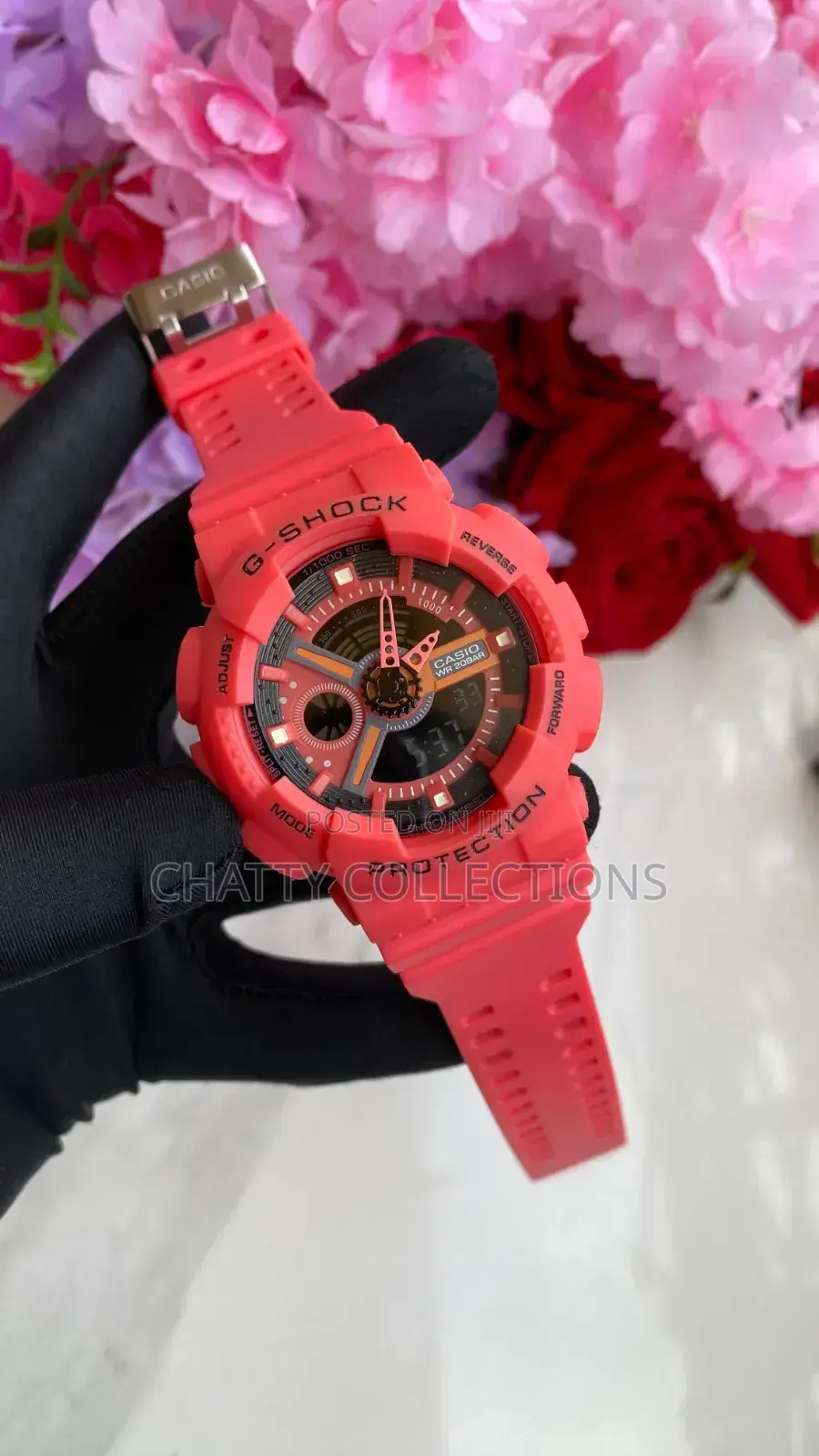 Unisex Red Waterproof G-Shock Casio Watch