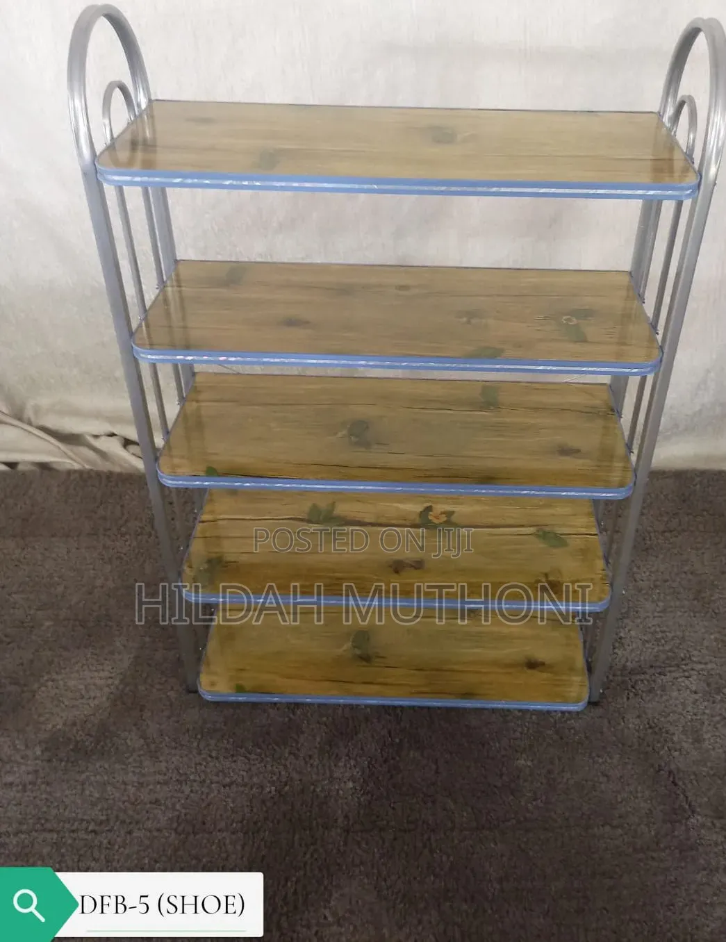 5 Tier Wooden Imported Shoe Rack