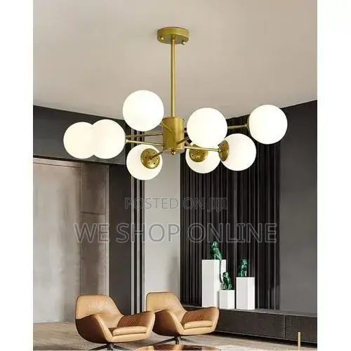Glass Lampshade Ceiling Light Gold
