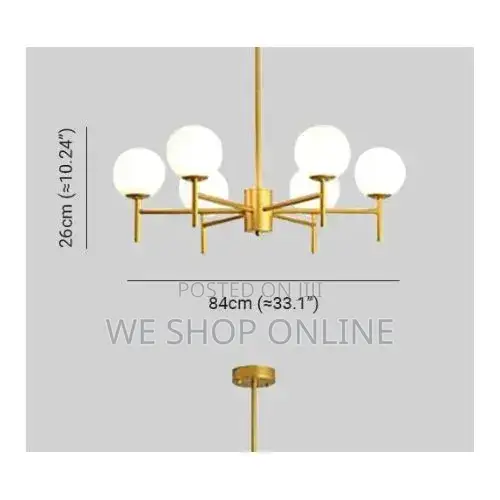 Glass Lampshade Ceiling Light Gold