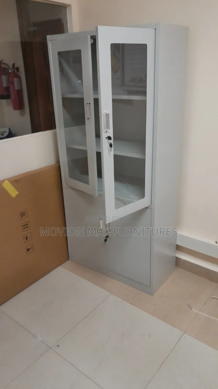 Glass Lockable Filling Cabinet