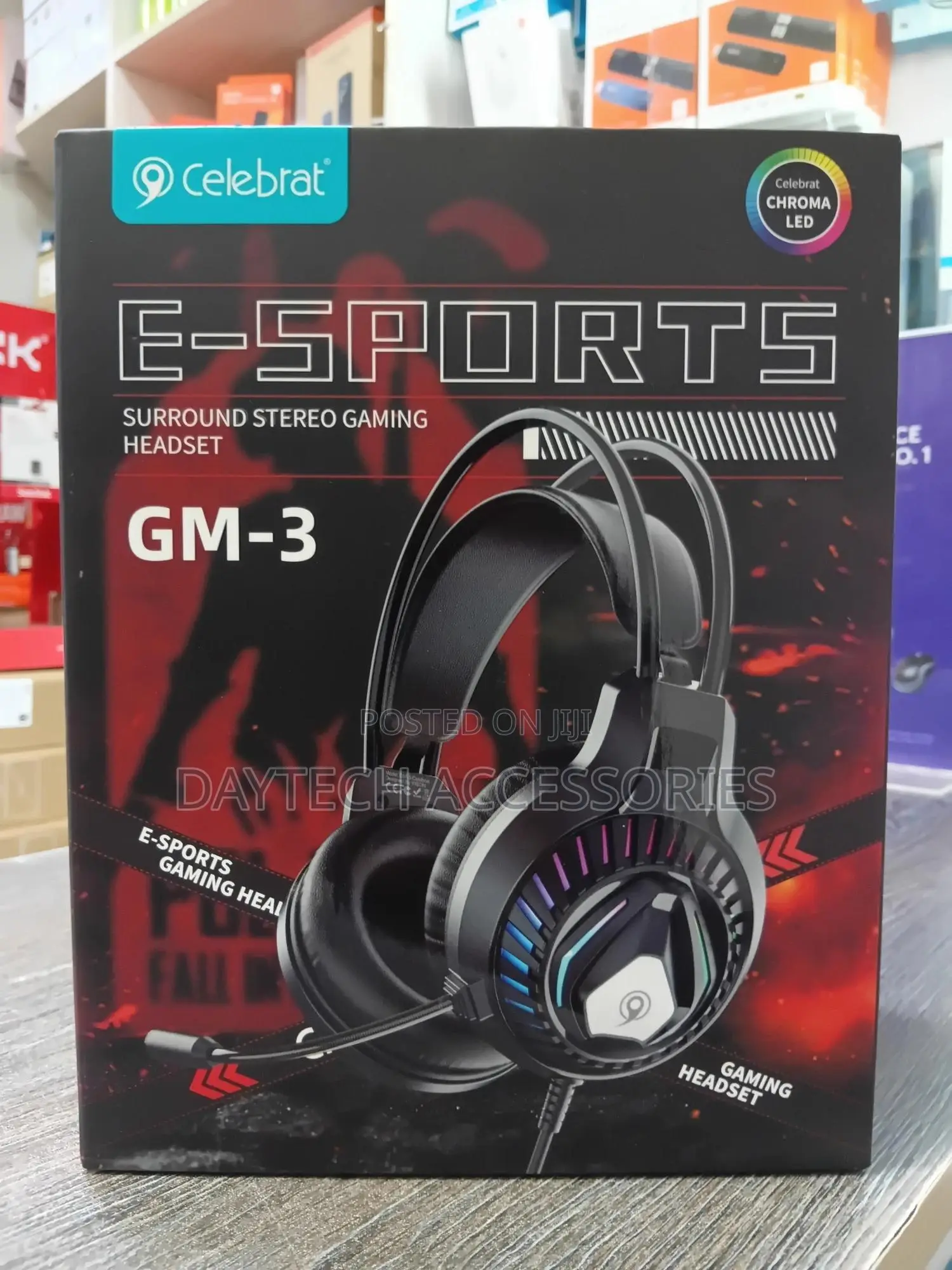 Celebrat Gm-3 Wired Gaming Headset With Chroma Led Lighting.