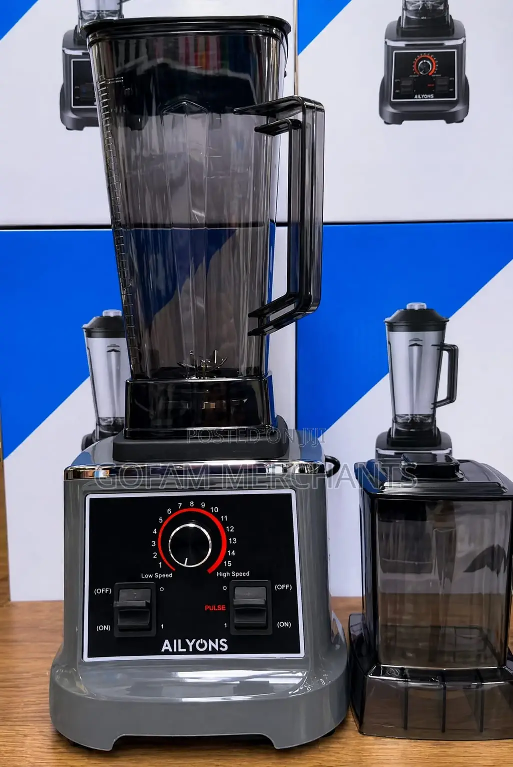 Ailyons Yt-8003 Blender 2 In 1 With Grinder Machine 2.0l Grey