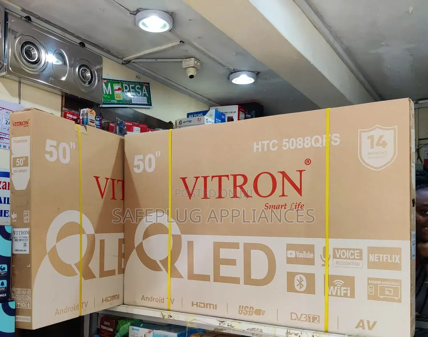 Vitron 50" Qled Smart Android Tv – Frameless Uhd, Bluetooth Enabled