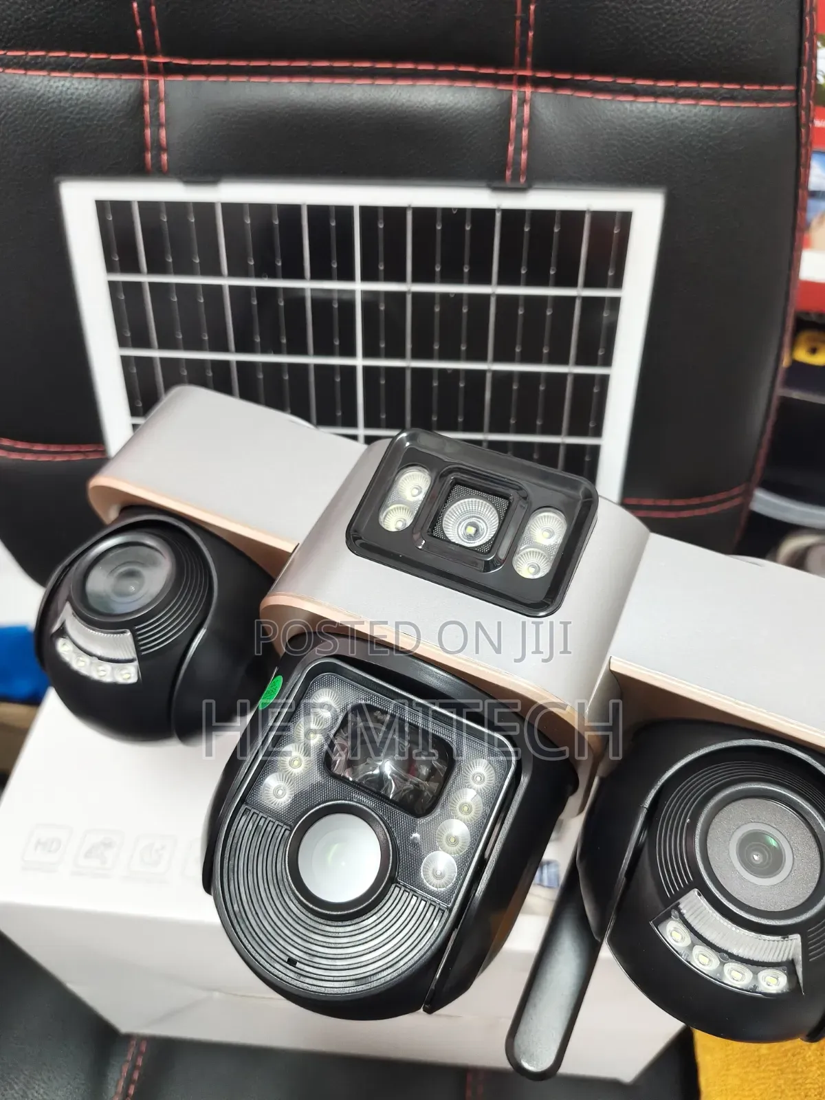 Triple Lens One Solar Panel 4g Smart Solar Powered CCTV Camera