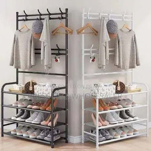 Shoe Rack and Coat Hanger.