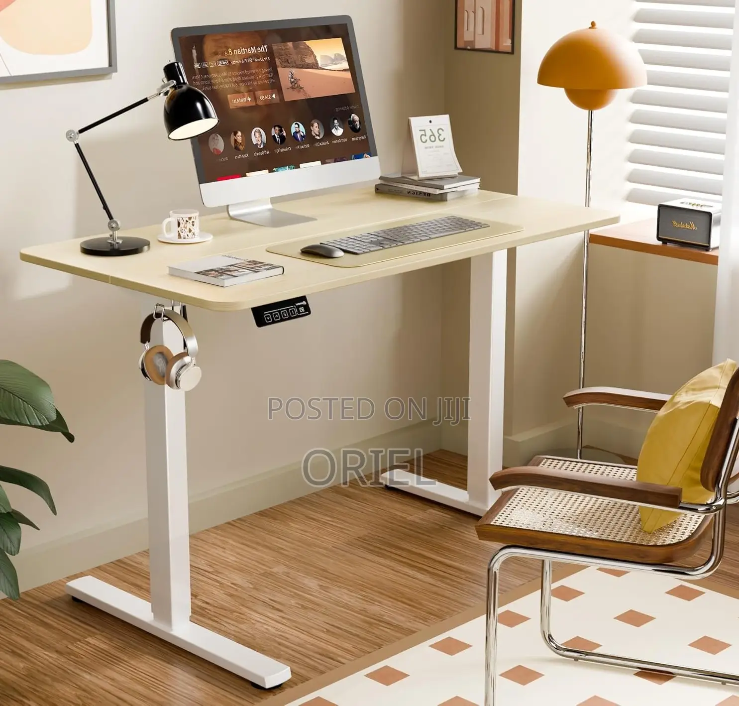 Office Desk : 200cm Height Adjustable Electric Office Computer Desk