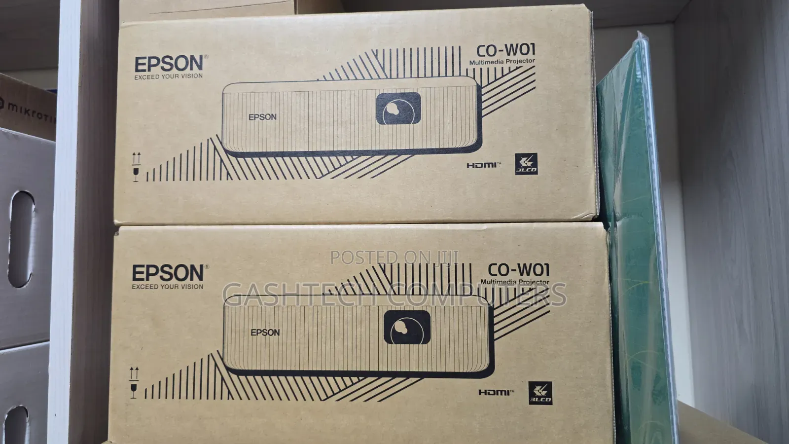 3000 Lumens Epson Projector Co-W01 1280x800 (Wxga)