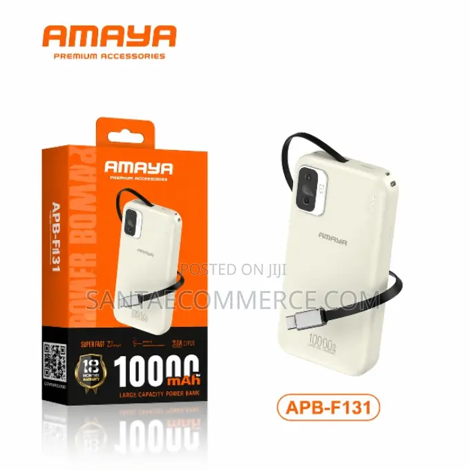 Amaya Power Bank Apb-f131 – 10,000mah, 22.5w Super Fast Charging