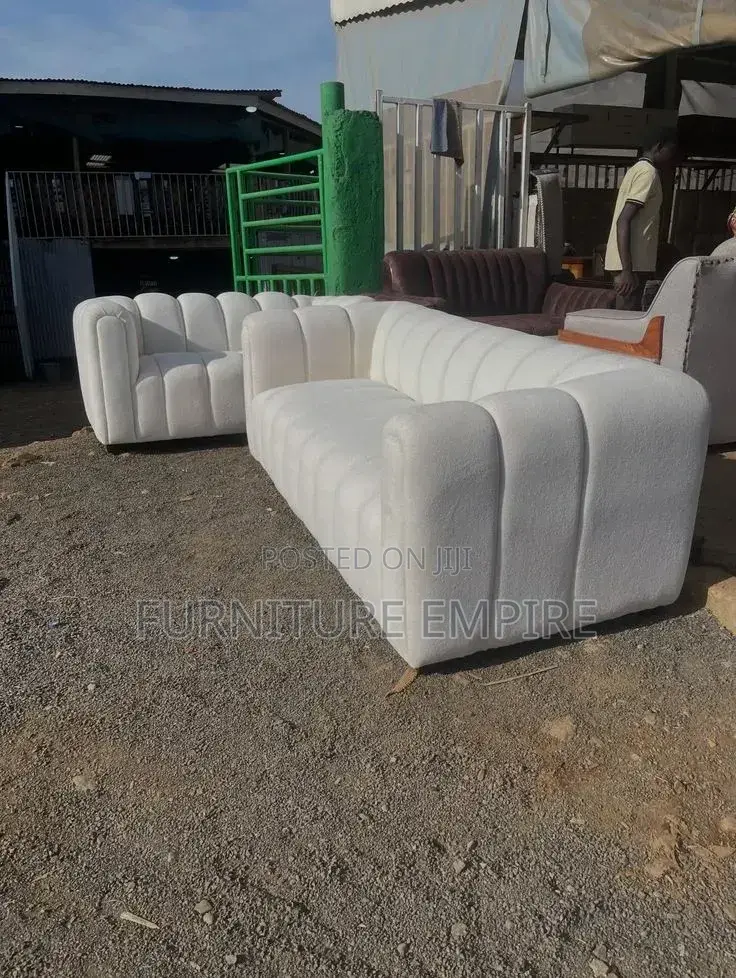 White Upholstered Sofa Set