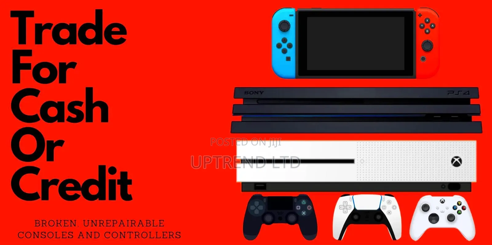 Trade Your Playstation ,Xbox or Nintendo for Cash or Credit