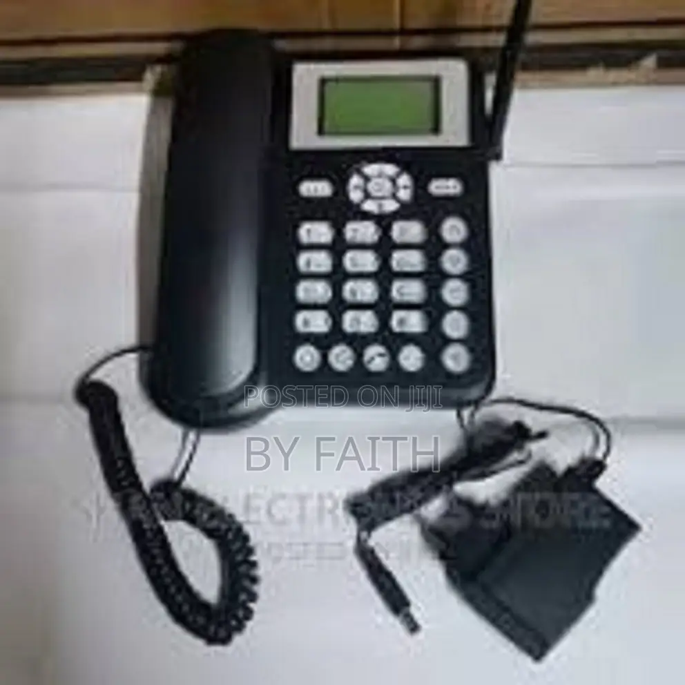 Battery Backup GSM 6588 Dual Sim GSM Fixed Landline Desktop Phone