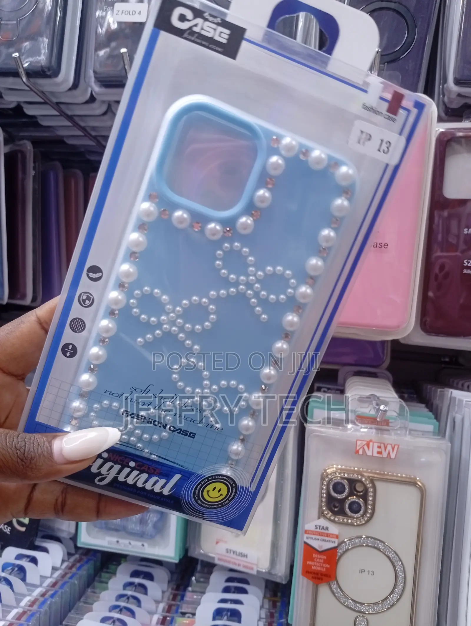 iPhone 13 Decorative Pearl Bow Princess Phone Case