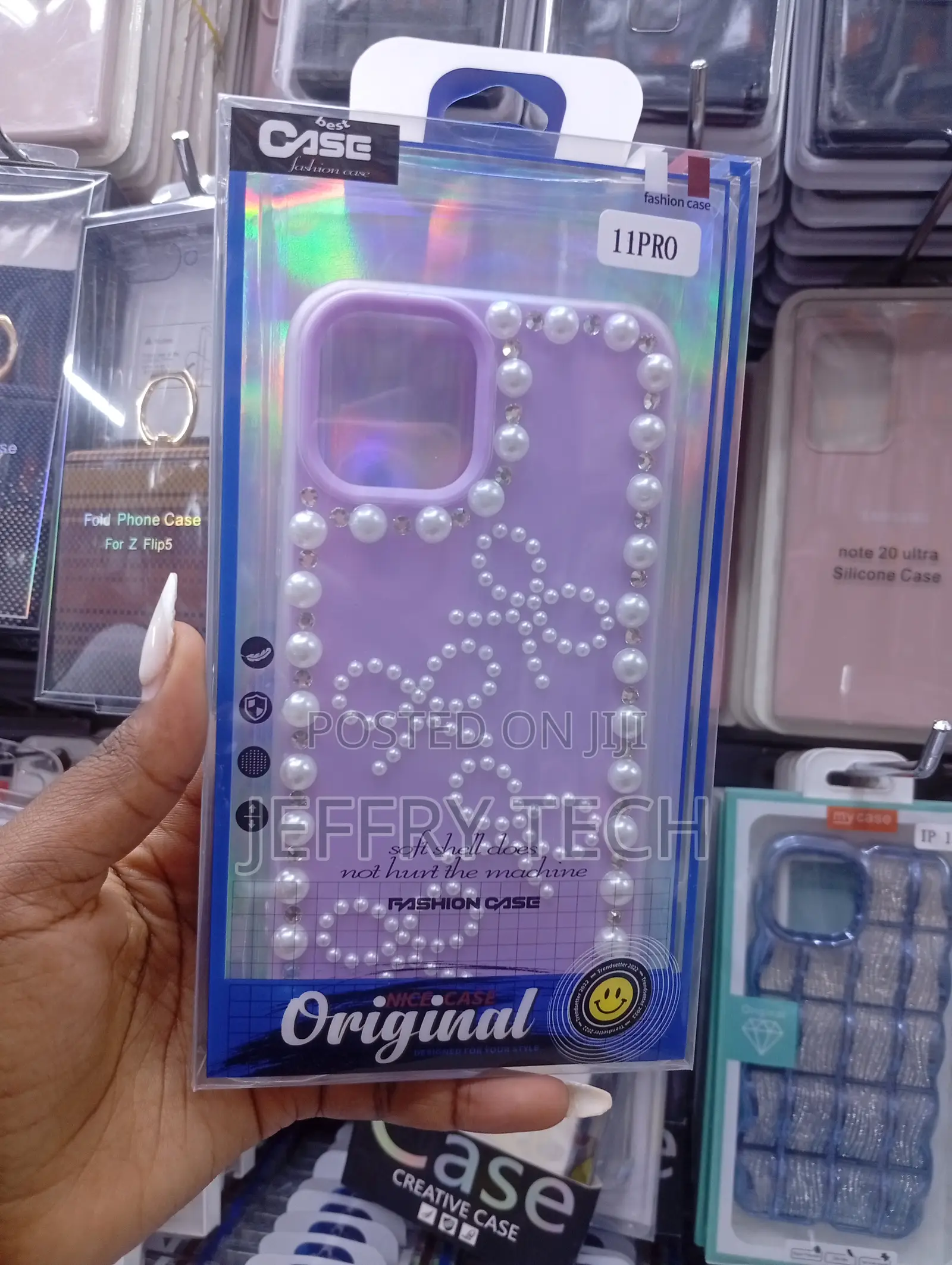 iPhone 11 Pro Purple Phone Case With Pearl Accents