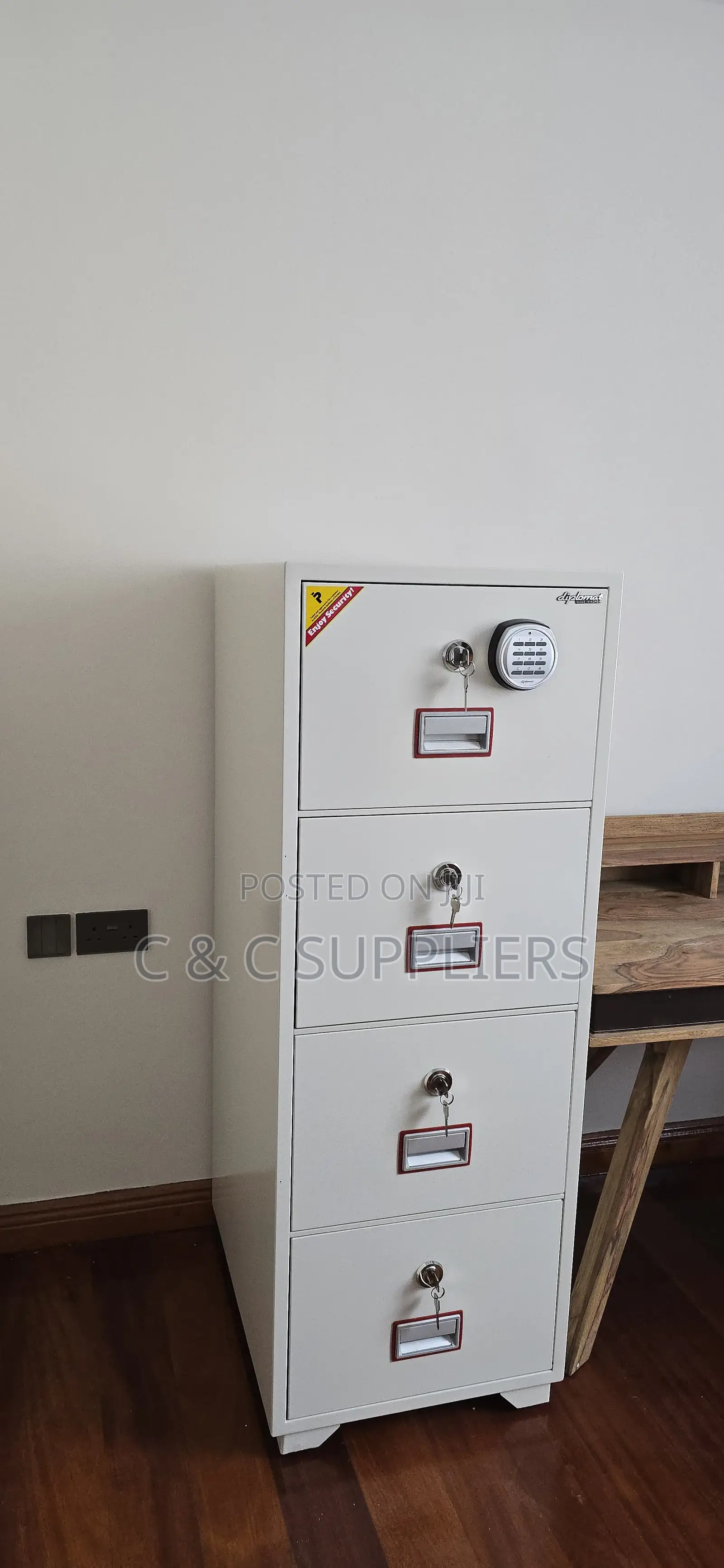 Storage Cabinets; 4-Drawers Fireproof Seek Cabinet