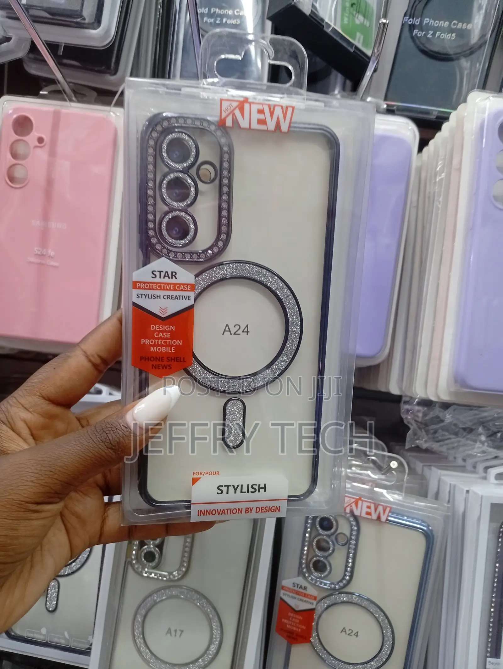 Samsung Galaxy A24 Stylish With a Decorative Ring on the Back Case